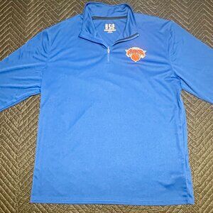 New York Knicks NBA Ultra Game‎ Pullover Shirt Long Sleeve Blue XXL